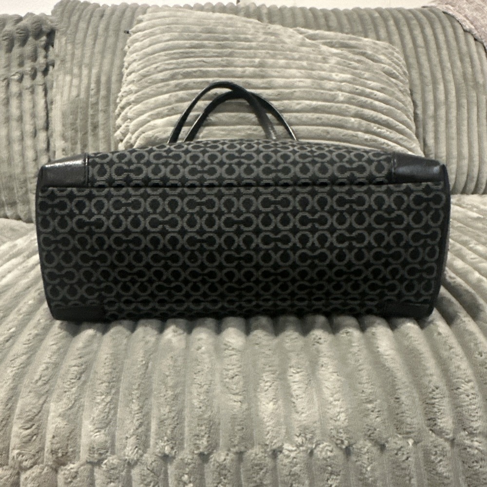 VTG Coach Madison Black OpArt Needlepoint 26767 Tote Shoulder Bag Purse Handbag - Picture 8 of 16